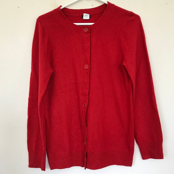 J.Crew Red Wool Cashmere Button-up Sweater - Picture 6 of 8